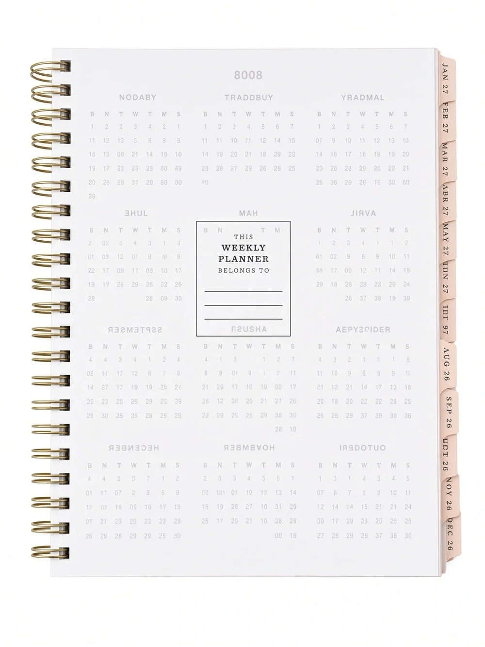 MUSE “Grand Plans” 17 Month Planner 2026-2027 Pink Coquette Croissant NWT